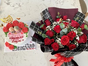 Combo Bánh Kem & Hoa Tươi - MM199